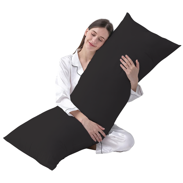 Black Body Pillow Covers Aanya Linen