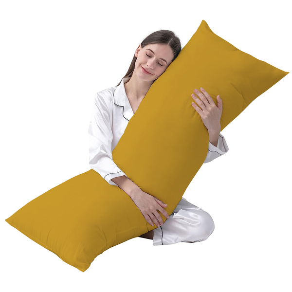 White Body Pillow  Solid Body Pillowcase - AanyaLinen