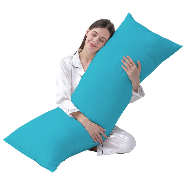 Solid Turquoise Teal Blue Body Pillow Cover - Bed Pillows - Maternity  Pillows