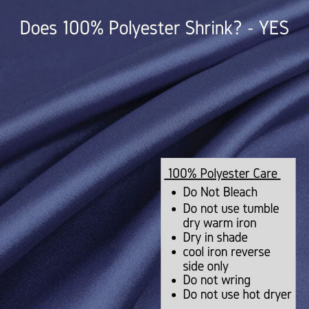 does 100 polyester shrink 