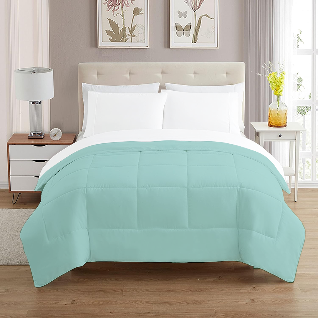 Aqua Blue Comforter 400 GSM Comfy Sateen