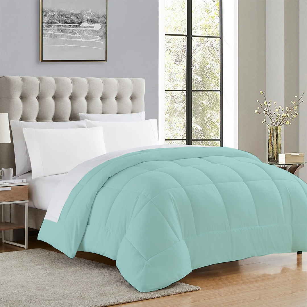 Aqua Blue Comforter 400 GSM Comfy Sateen