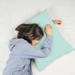 Aqua Blue Pillowcases Solid Comfy Sateen