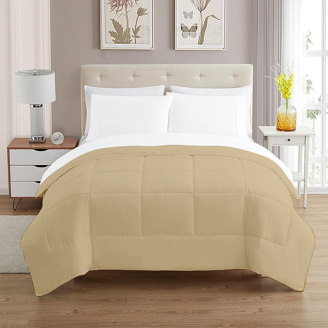 Beige Comforter 400 GSM Comfy Sateen