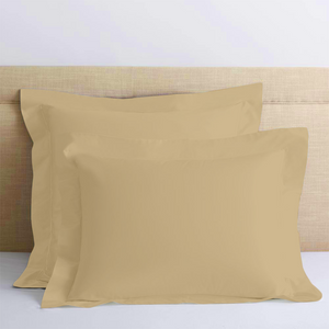 Beige Euro Shams Solid Comfy Sateen