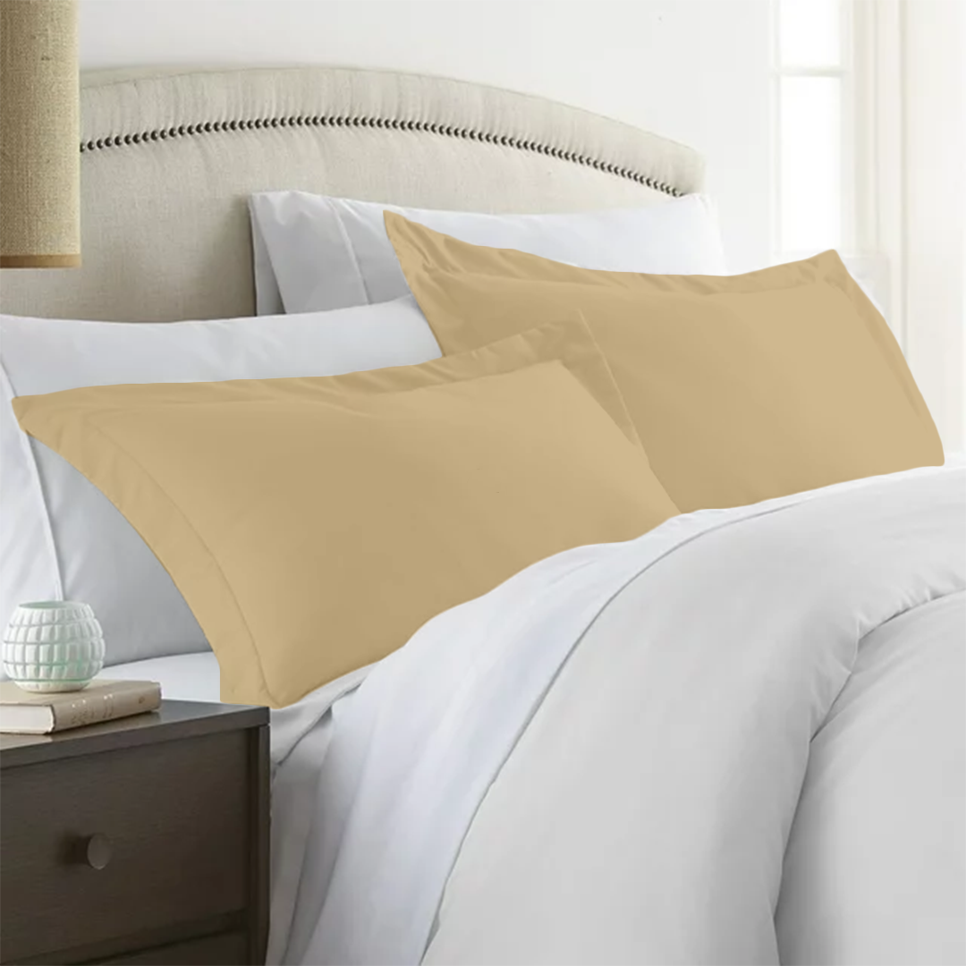 Pillowshams Solid Comfy Sateen Beige