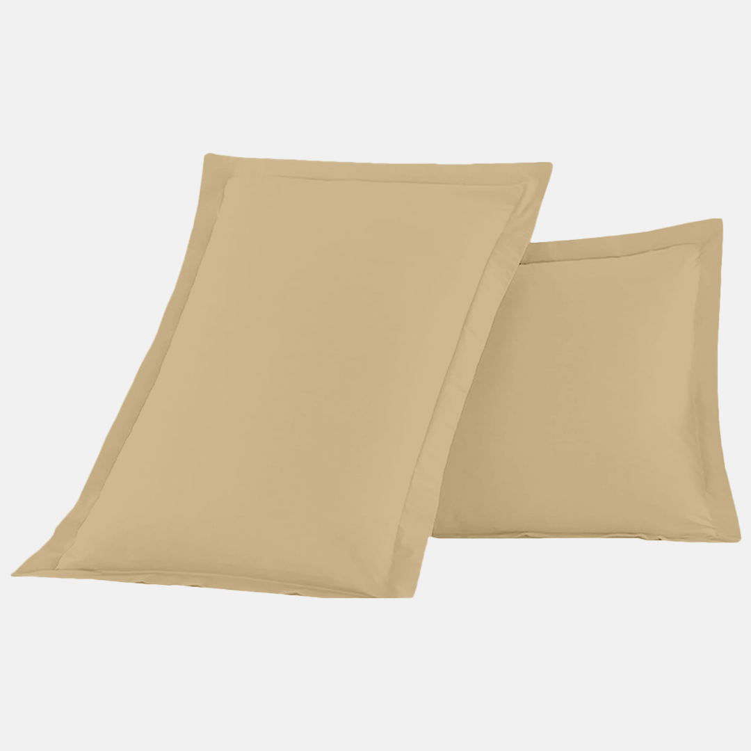 Pillowshams Solid Comfy Sateen Beige