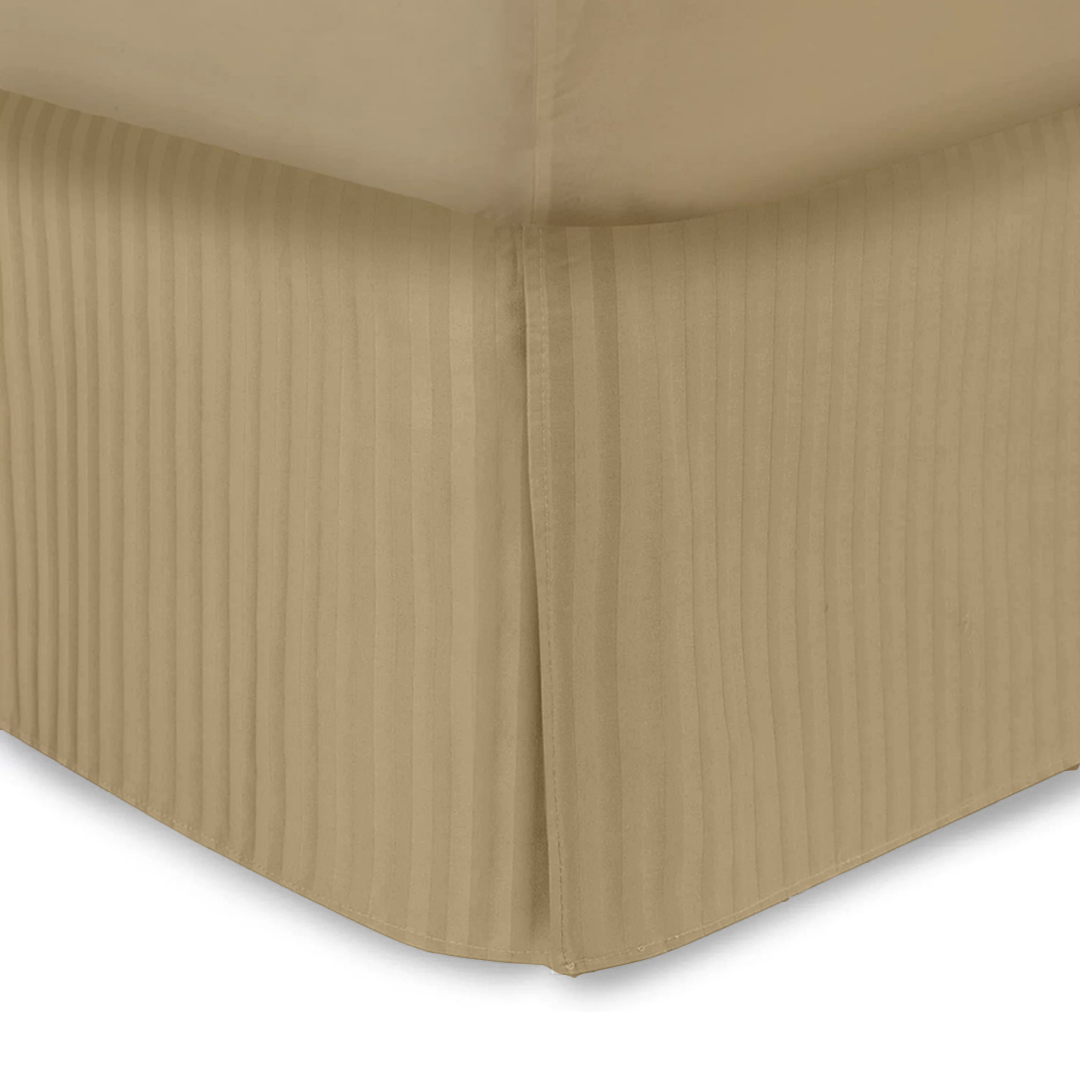 Beige Stripe Bed Skirt (Comfy 300TC)