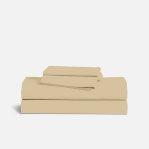 Beige Sheet Set Comfy Solid Sateen