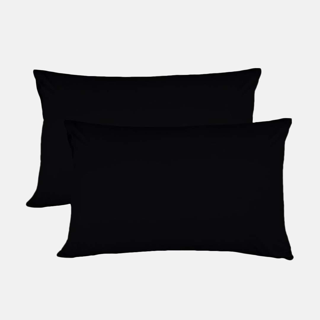 Black Pillow Cases Solid Bliss Sateen