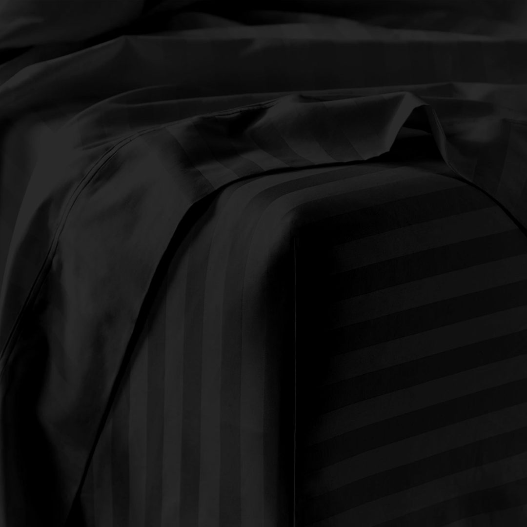 Black Stripe Sheet Set Comfy Sateen