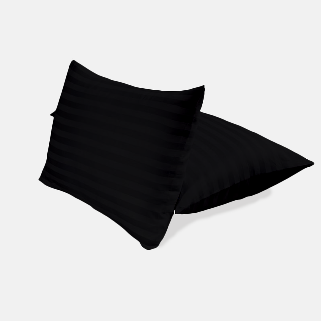 Black Stripe Pillowcase Comfy Sateen