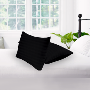 Black Stripe Pillowcase Comfy Sateen