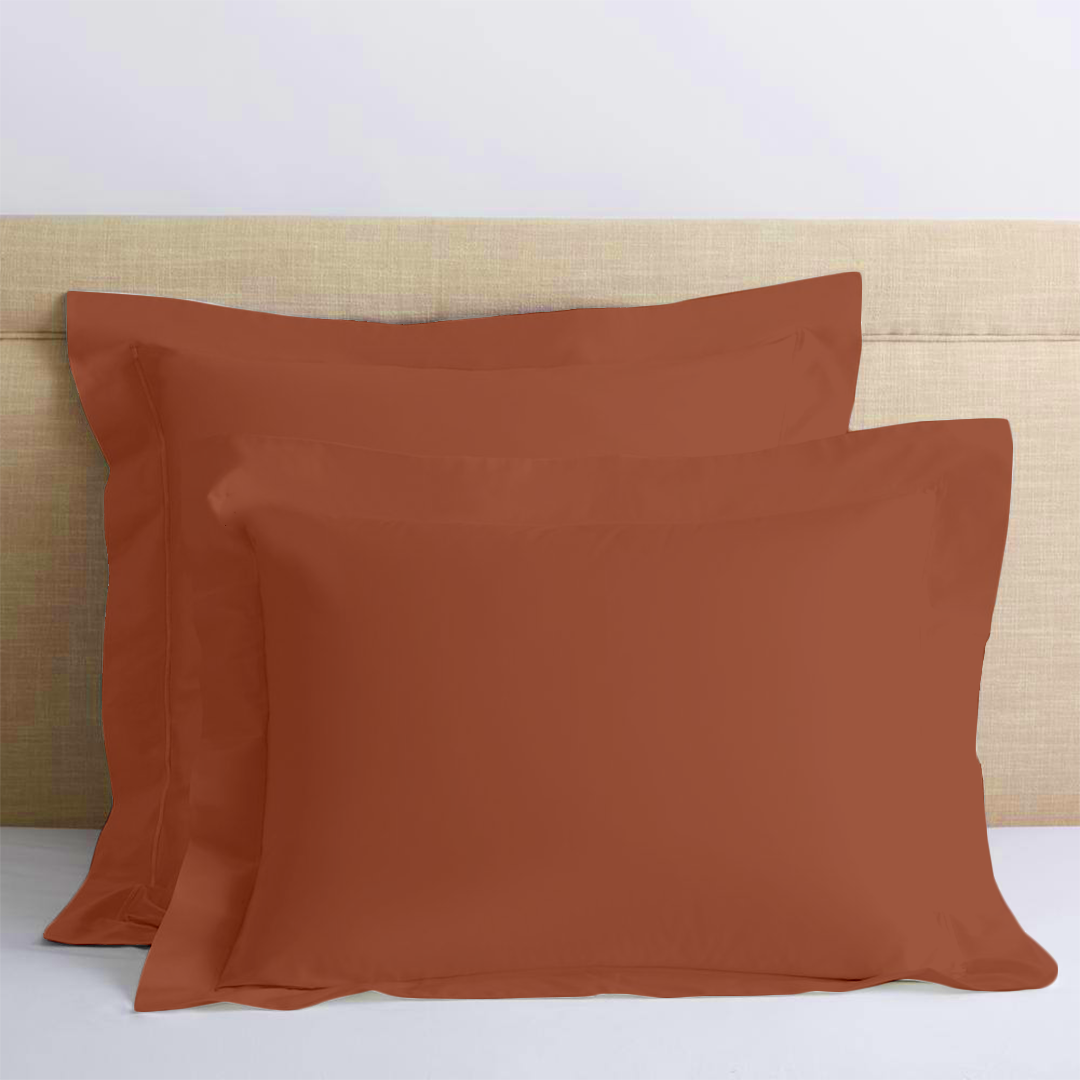 Brick Red Euro Sham Comfy Solid Sateen