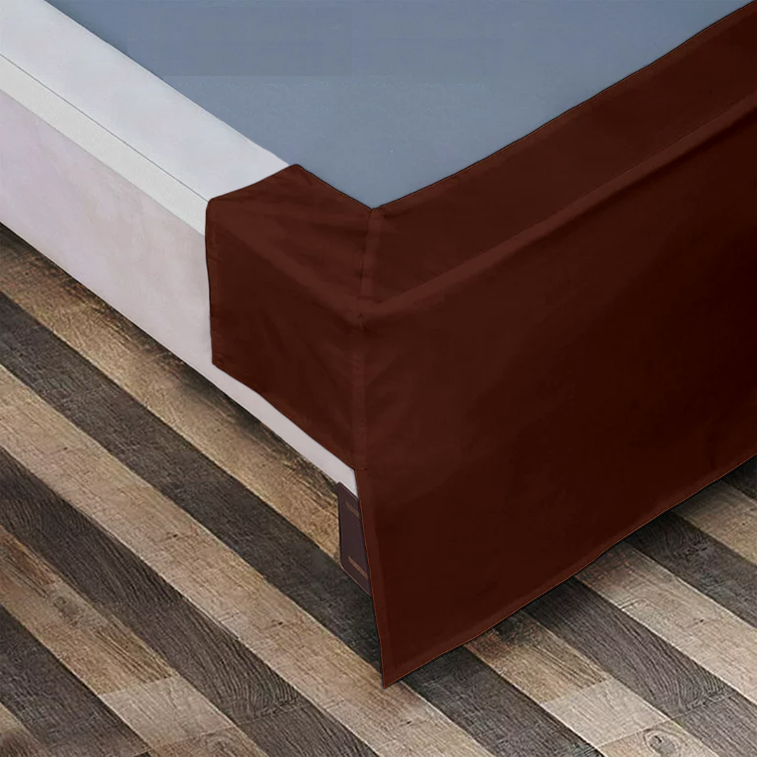 Comfy Burgundy Bed Skirt  - Split Corner