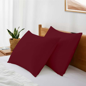 Burgundy Pillow Cases Solid Bliss Sateen