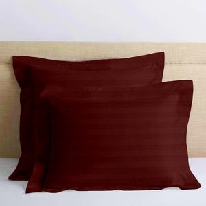 Burgundy Stripe Euro Sham Comfy Sateen