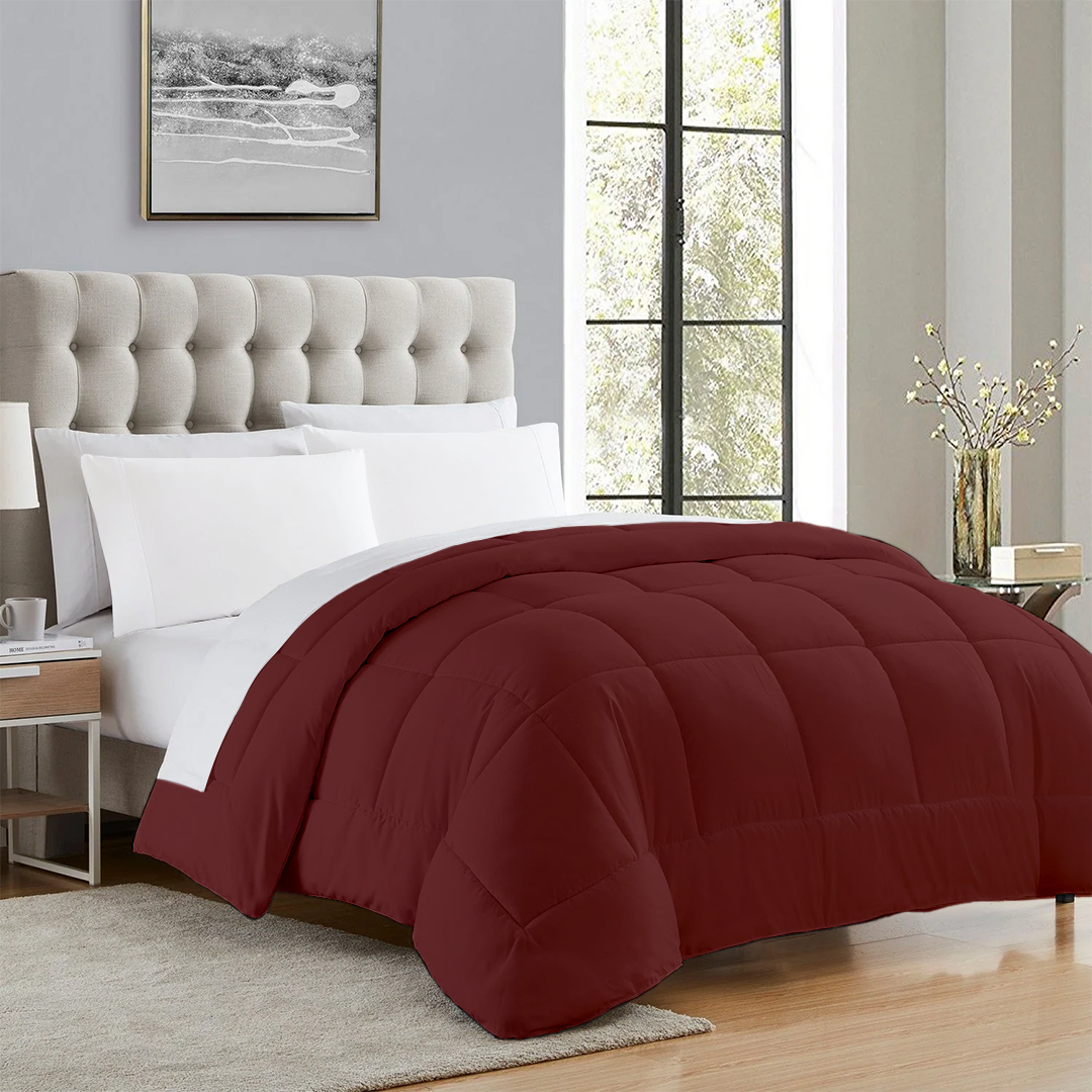 Burgundy Comforter 400 GSM Bliss Sateen