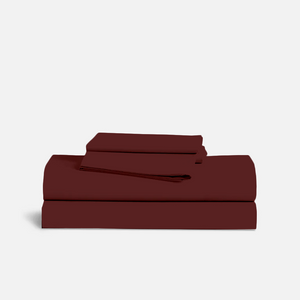 Burgundy Sheet Set Comfy Solid Sateen