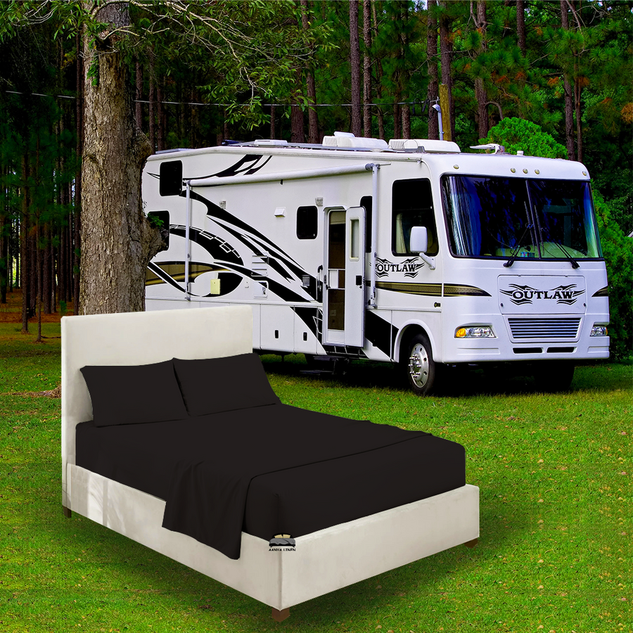 100% Cotton Fitted Sheet Set for Leisure Travel Vans Wonder Rear Twin –  Aurora RV Linens