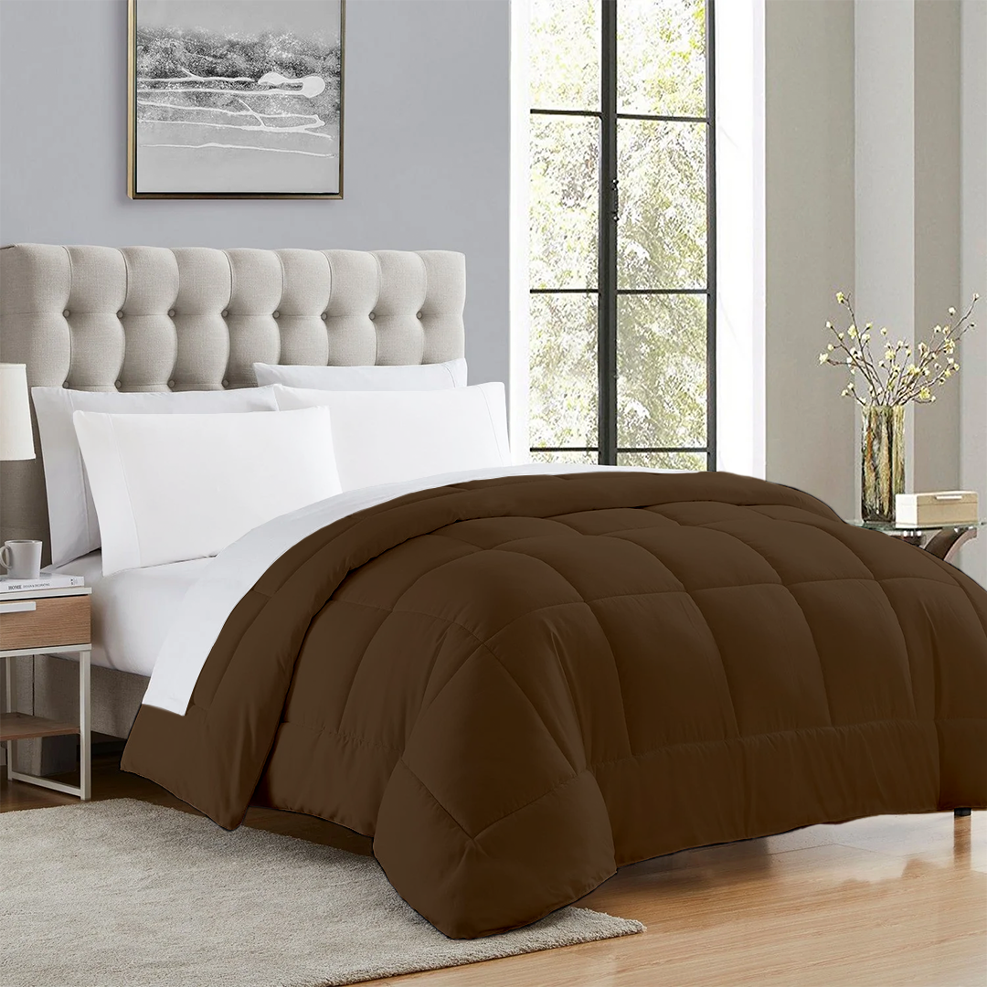 Chocolate Brown Comforter 400 GSM Bliss Sateen