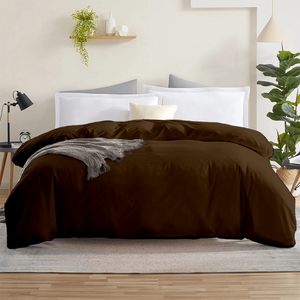 Bliss Chocolate Duvet Cover Solid Sateen