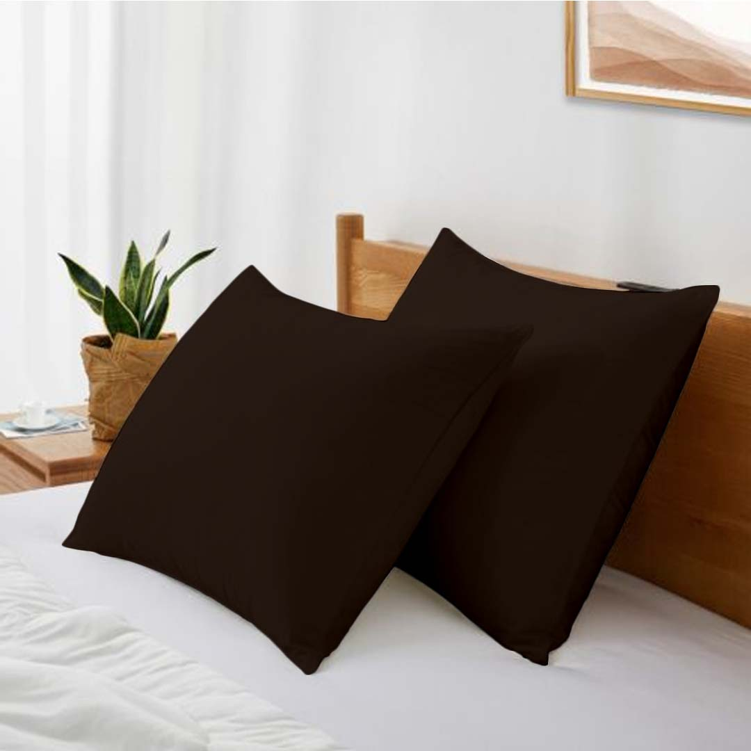 Chocolate Pillowcase Solid Sateen Bliss