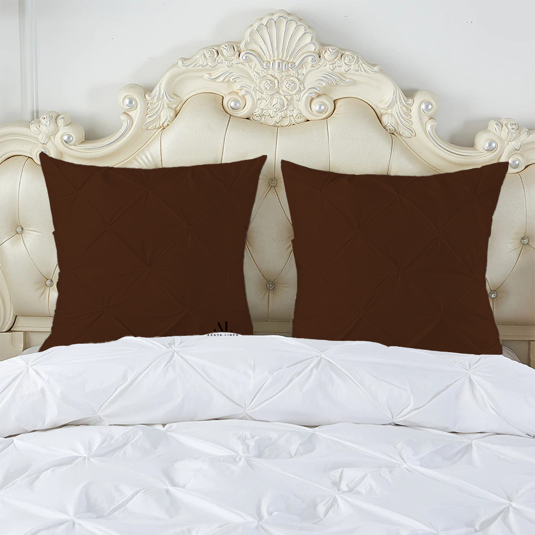 Chocolate Pinch Decorative Pintuck Euro Shams Bliss