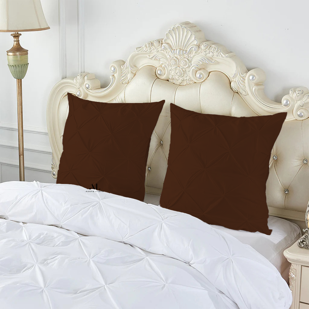 Chocolate Pinch Decorative Pintuck Euro Shams Bliss