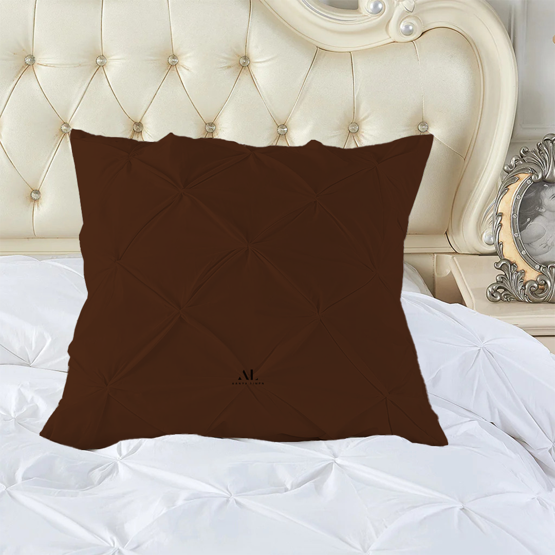 Chocolate Pinch Decorative Pintuck Euro Shams Bliss