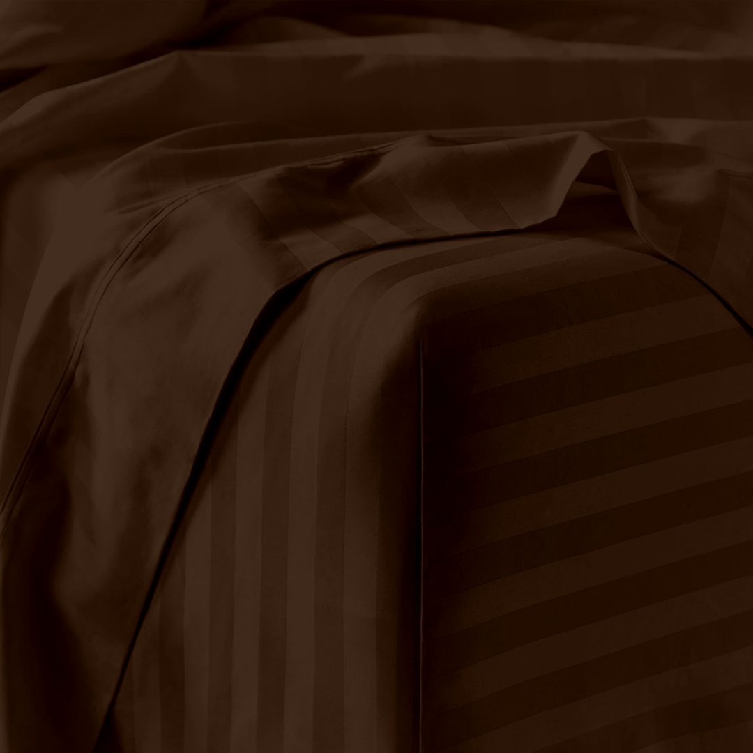 Chocolate Stripe Sheet Set Comfy Sateen