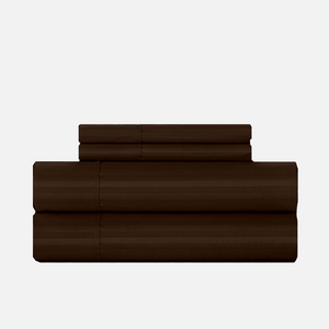 Chocolate Stripe Sheet Set Comfy Sateen