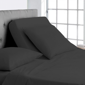 Dark Grey Top Split Sheet Set 34 Inches Solid Bliss