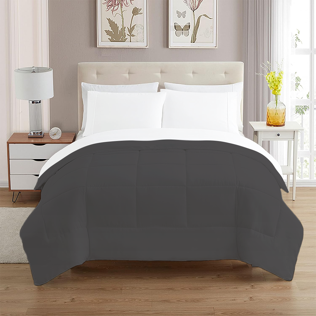 Dark Grey Comforter 400 GSM Bliss Sateen