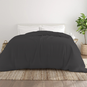 Dark Grey Duvet Cover Solid Bliss Sateen