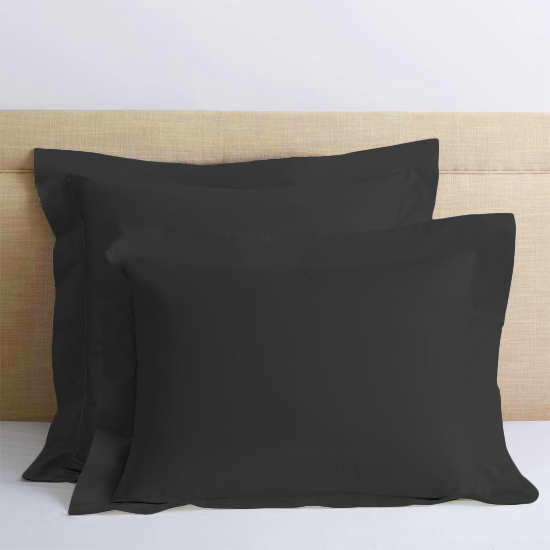 Comfy Dark Grey Euro Shams Solid Sateen