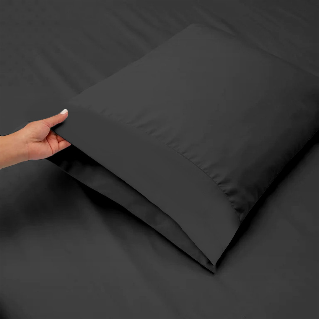 Dark Grey RV Sheet Set Solid Bliss Sateen