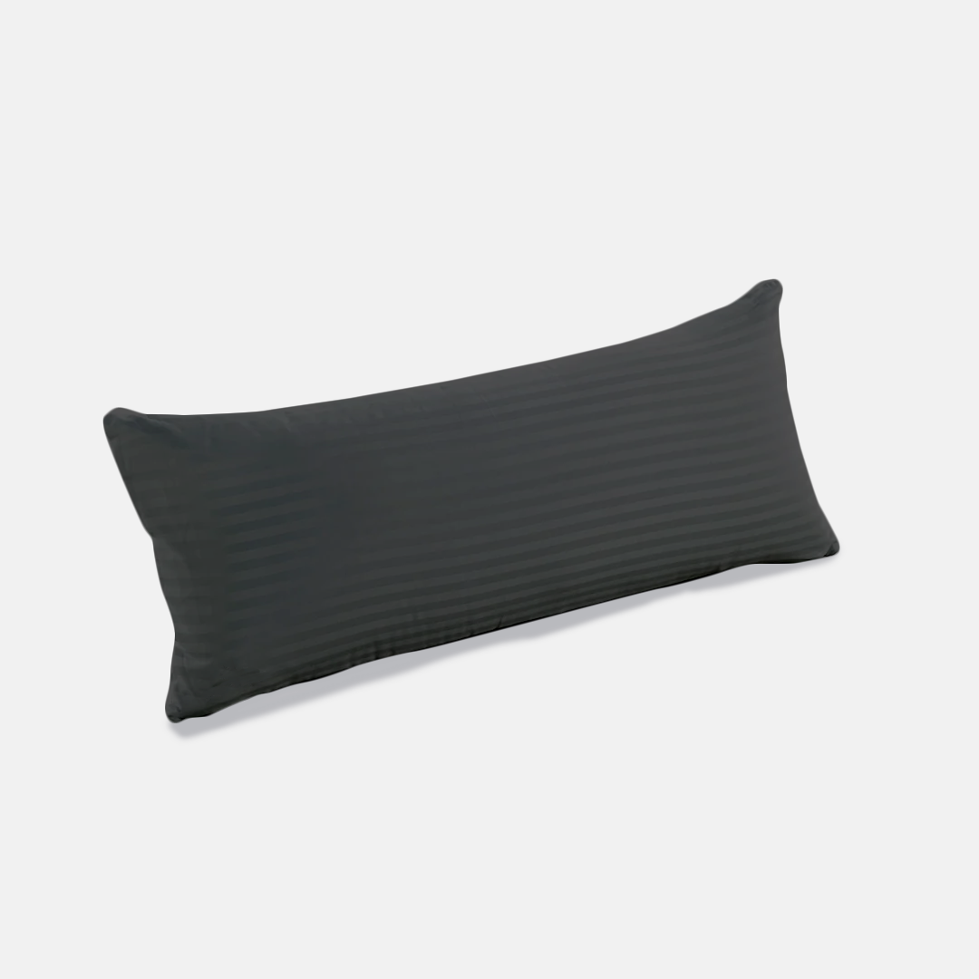 Dark Grey Stripe Body Pillow Cover Comfy Sateen