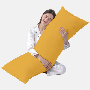 Gold Body Pillow Cover Solid Comfy Sateen