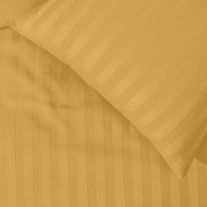 Gold Stripe Duvet Cover Set Sateen Comfy