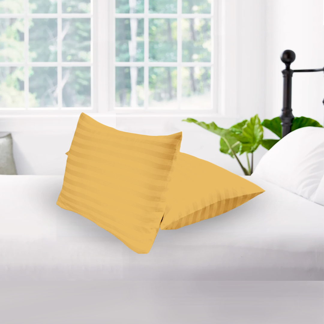 Gold Stripe Pillowcase Comfy Sateen