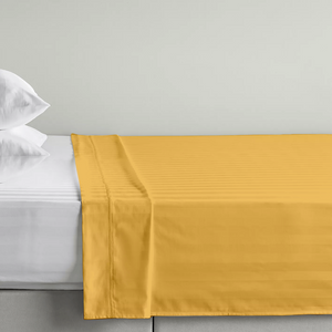 Gold Stripe Flat Sheet Comfy Sateen