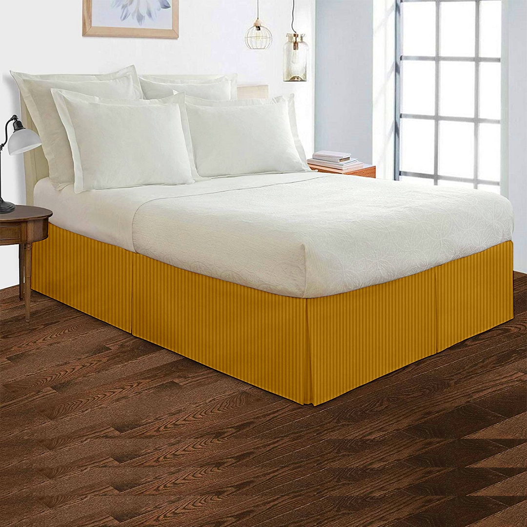 Gold Stripe Bed Skirt (Comfy 300 TC)