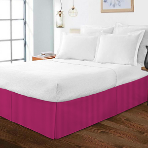 Hot Pink Stripe Bed Skirt (Comfy -300TC)