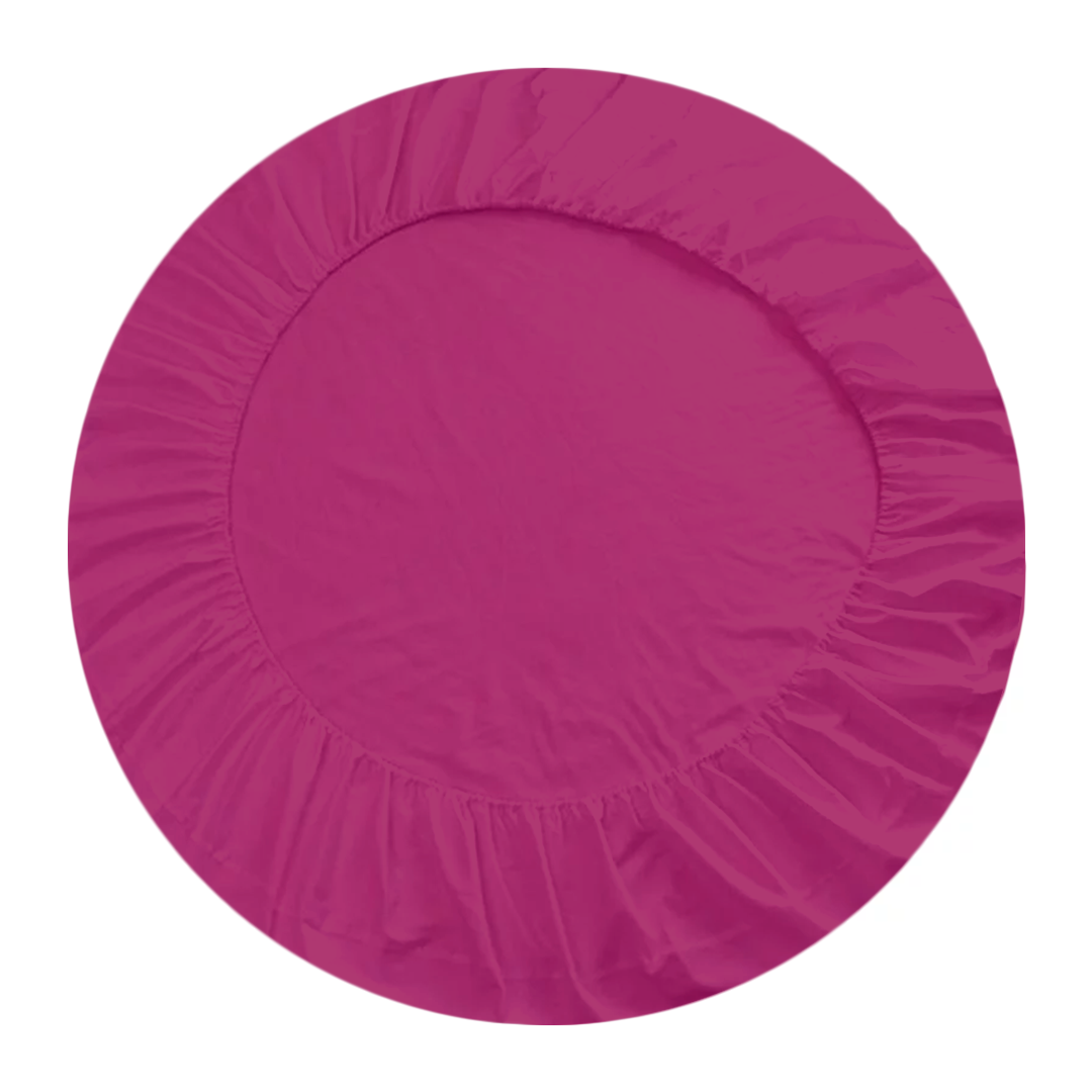 Round Fitted Sheet Only Comfy Sateen Solid Hot Pink