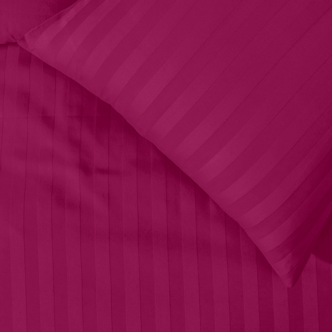 Hot Pink Stripe Duvet Cover Set Sateen Comfy