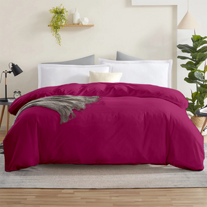 Hot Pink Duvet Cover Solid Comfy Sateen