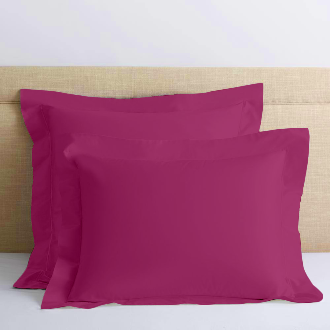 Hot Pink Euro Shams Solid Comfy Sateen