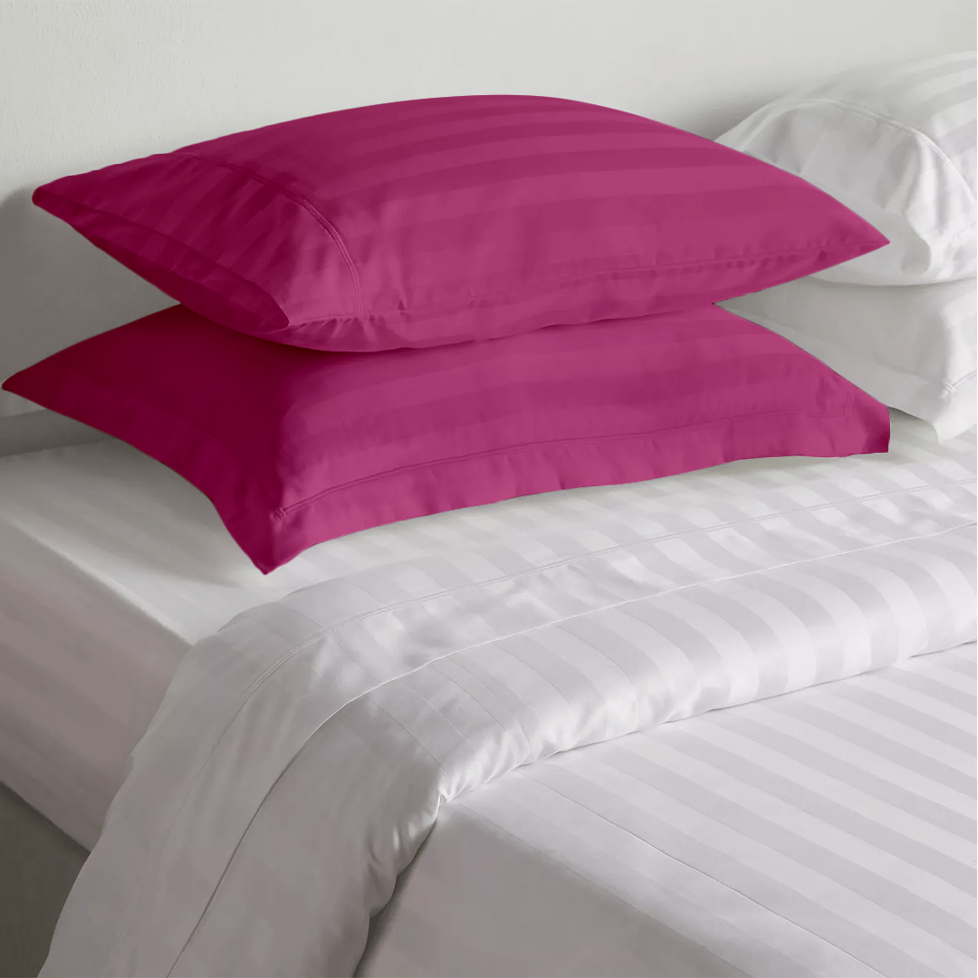 Hot Pink Stripe Pillow Shams Comfy Sateen