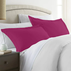 Hot Pink Pillow Shams Solid Comfy Sateen